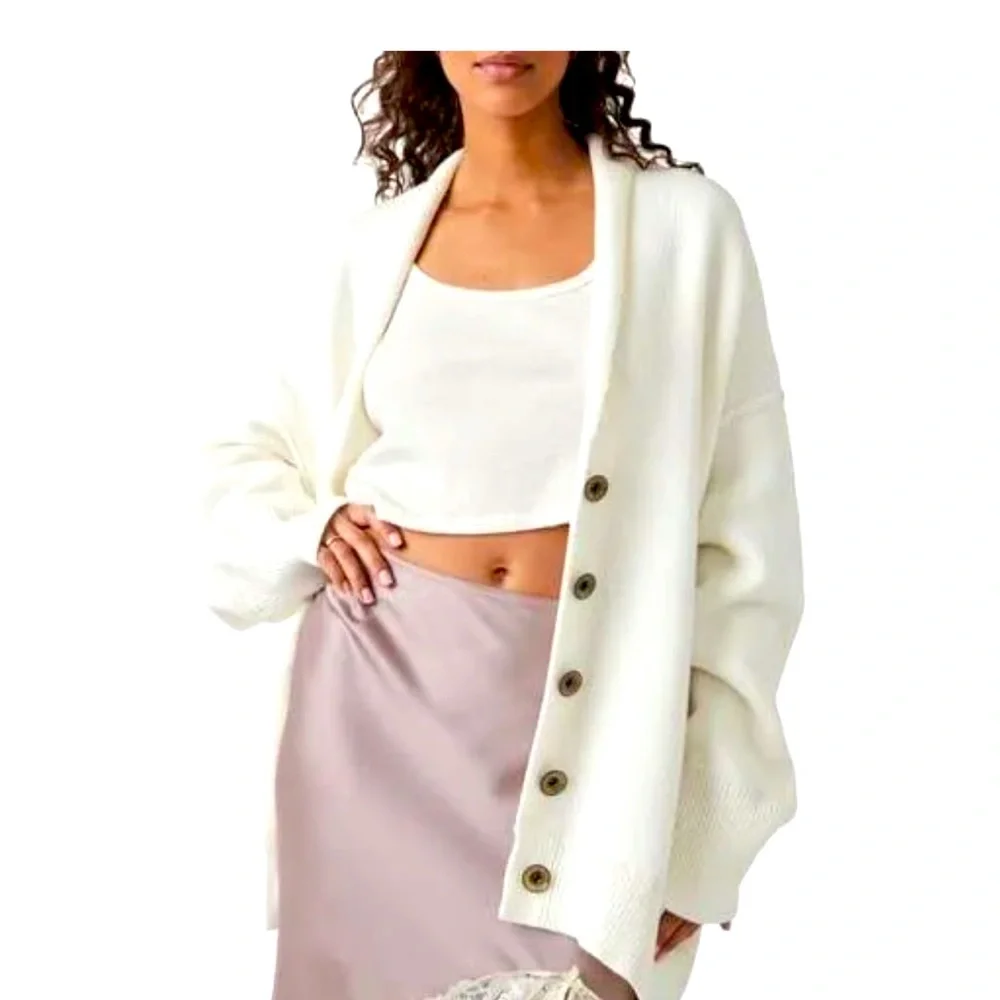 Free People Chamomile Cardi - Ivory NWT - Picture 2 of 7